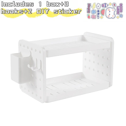 Multi-functional 3-tier Desktop Organizer, Desktop Shelf, Hole Board, Pen Holder Office Desk Organizer, Desk Desk Organizer
