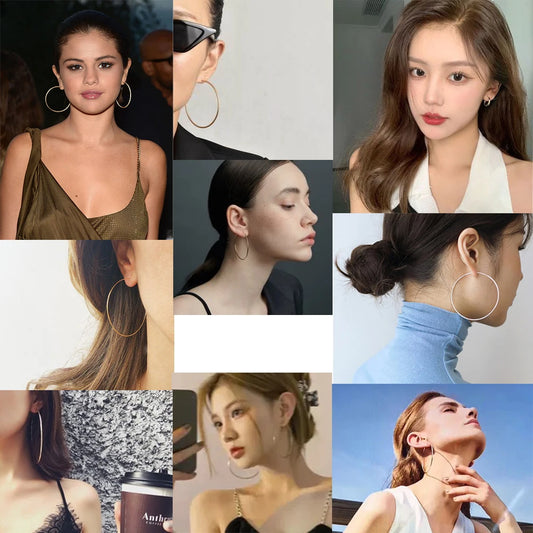 Boucles d’Oreilles Anneaux Éclat d’Or – Acier Inoxydable & Style Élégant